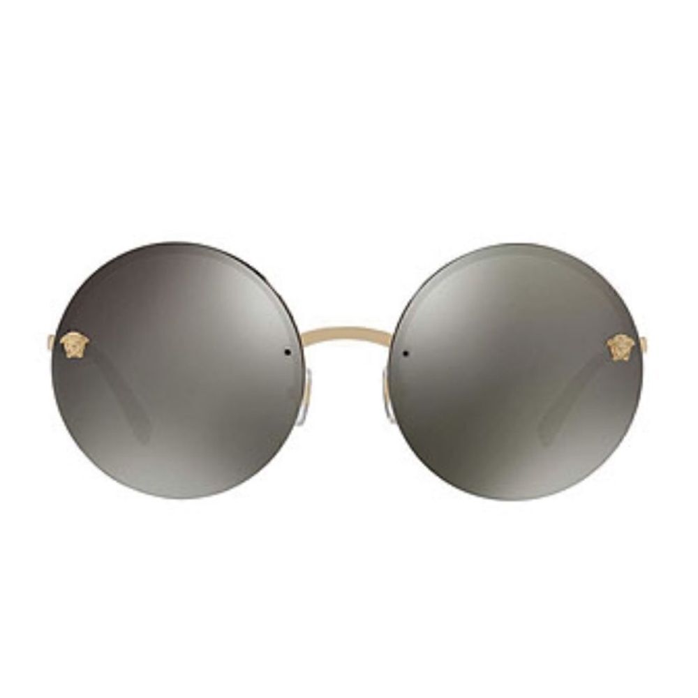Versace 2176 Unisex 59 mm Pale Gold Sunglasses
